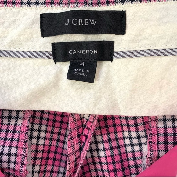 J Crew Cameron Slim Cropped Pants in Pink Plaid - Picture 5 of 7